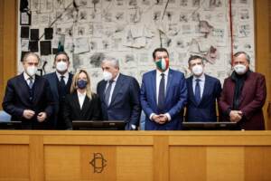 Conferenza stampa del centrodestra su elezione Presidente della Repubblica