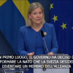 Nato, Andersson: “Vogliamo diventare membro dell’Alleanza”. Svezia chiede ufficialmente adesione