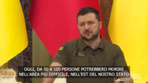 Ucraina, Zelensky: “Oggi tra 50 e 100 persone potrebbero morire nell’Est”