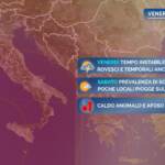 Ondata di calore nel fine settimana sul centro-sud, picchi di 40°. Al nord tempo instabile e temporali