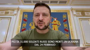 Ucraina, Zelensky: “Oltre 31mila soldati morti da inizio guerra”