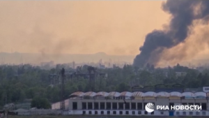 Ucraina: colonne di fumo dall’impianto Azot di Severodonetsk