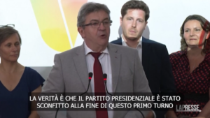 Legislative in Francia, Melenchon: “Il partito del presidente è sconfitto”