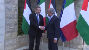 Mario Draghi a Ramallah: “Dialogo deve andare avanti, uniti contro violenza”