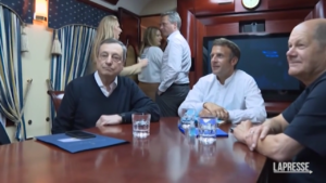 Ucraina: il viaggio in treno di Macron, Scholz e Draghi