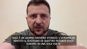 Ucraina, Zelensky su visita Macron-Scholz-Draghi: “Giornata storica”