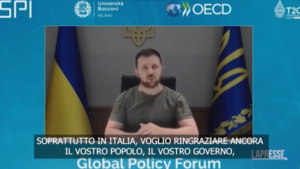 Ucraina, Zelensky: “Grazie all’Italia per l’assistenza al nostro popolo”