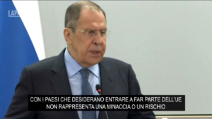 Ucraina, Lavrov: “Candidature Ue di Chisinau e Kiev non sono una minaccia per la Russia”