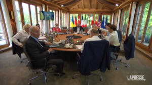 G7: Zelensky in videocollegamento coi 7 Grandi