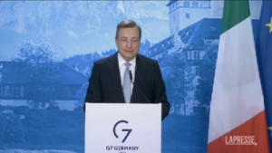 Ucraina, Draghi: “G7 un successo, grande coesione e unità di vedute”