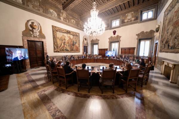 Riunione del Consiglio dei Ministri a Palazzo Chigi