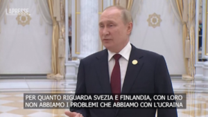 Ucraina, Putin: “Nessun problema con l’ingresso di Svezia e Finlandia nella Nato”