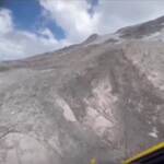 Marmolada, il video in volo sopra al seracco crollato
