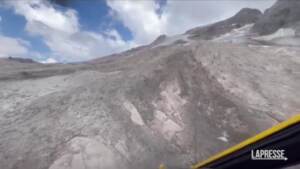 Marmolada, il video in volo sopra al seracco crollato
