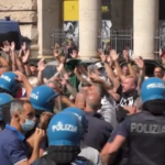 Tensioni allo sciopero dei tassisti a Roma