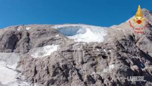 Marmolada, ricognizione ravvicinata sulla calotta rimasta in bilico
