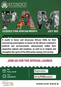 UA: L’ECOSOCC lance le mois panafricain