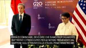 Giappone, Blinken: “Profondamente preoccupato per ex premier Abe”
