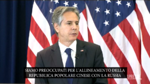 Ucraina, Blinken: “Siamo preoccupati, la Cina non si comporta da neutrale”