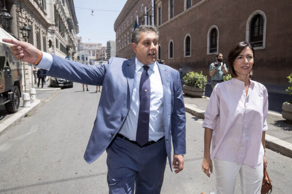 Giovanni Toti e Mara Carfagna a Palazzo Grazioli