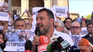 Roma, Salvini: “Situazione peggiorata da Raggi a Gualtieri, doveroso commissariamento”