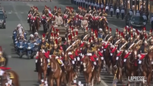 France: Macron at military parade on Champs-Elysees