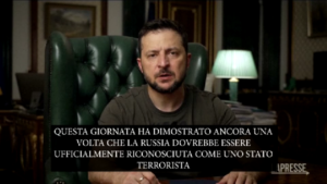 Ucraina, Zelensky: “Strage Vinnytsia ennesima dimostrazione che la Russia è uno stato terrorista”