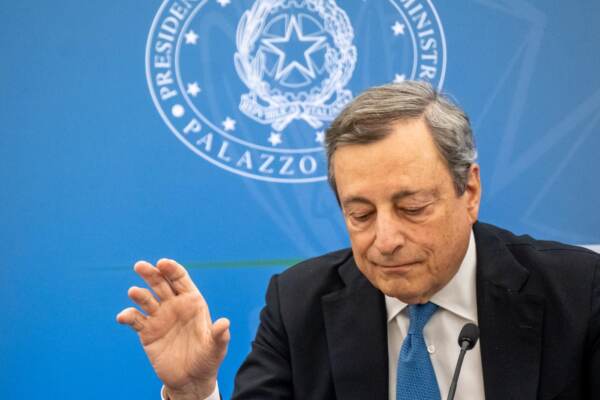 Conferenza stampa del Presidente Draghi con i Ministri Orlando e Giorgetti