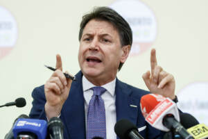 Conferenza stampa di Giuseppe Conte al termine della riunione dei Comitati del M5S