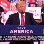 Usa, Trump attacca ancora Biden: “I cinque peggiori presidenti della storia hanno fatto meno danni di lui”