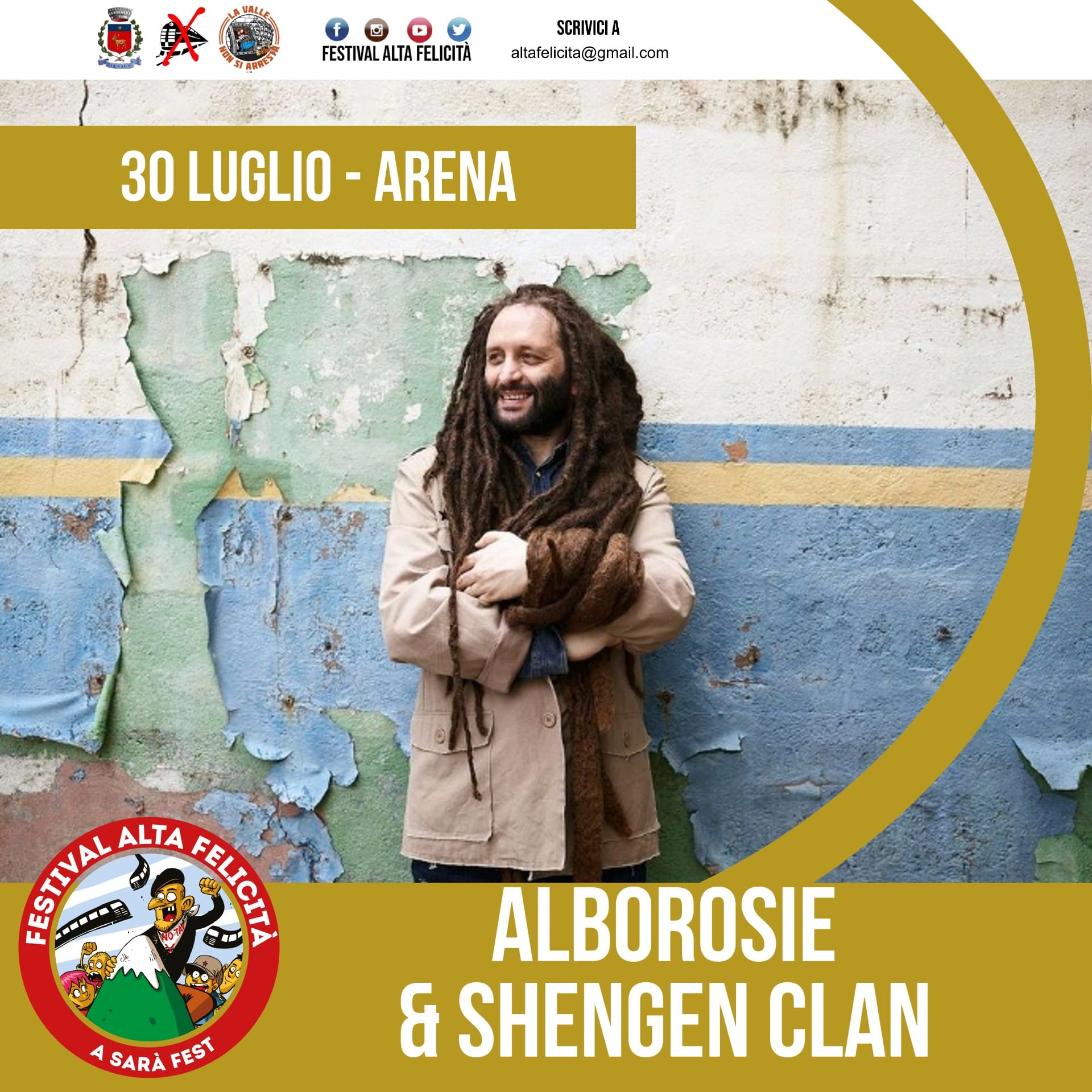 Torna in Val Susa il Festival Alta Felicità: in valle anche Alborosie, la Bandakadabra, Bianco e Sweet Life Society