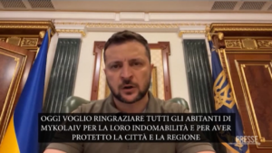 Ucraina, Zelensky: “La Russia strategicamente non può vincere la guerra”