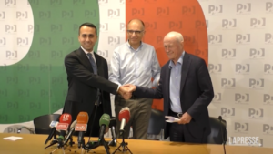Elezioni, Letta annucia l’accordo con Di Maio: “Partito democratico e Impegno civico insieme nella parte degli uninominali”