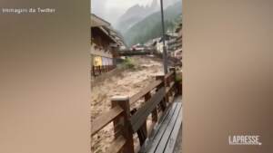 Trentino, nubifragi e smottamenti in Val di Fassa