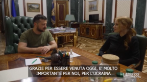 Ucraina, Zelensky incontra l’attrice americana Jessica Chastain