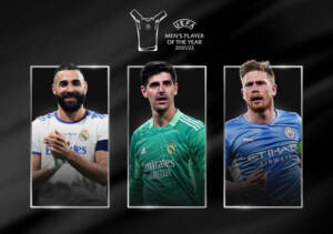 Prix du meilleur joueur de l’UEFA: Benzema, Courtois et De Bruyne nommés