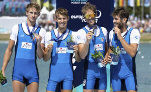 Europei di Monaco: Italia di canottaggio a valanga, 3 ori e 2 bronzi