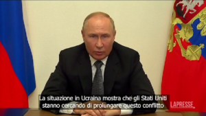 Ucraina, Putin: “Gli Stati Uniti vogliono prolungare la guerra”