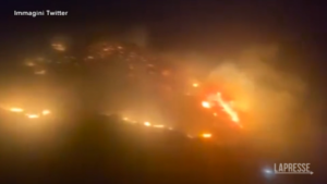 Pantelleria: sui social le immagini del maxi incendio