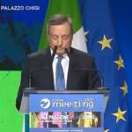 Draghi al Meeting di Rimini, accolto da standing ovation