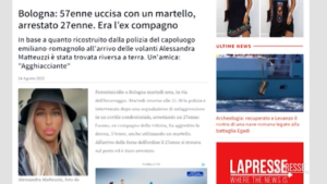 Femicide in Italy: In Bologna, a 56-year old woman killed by her former lover
