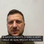 Zelensky: “Finora 22 morti nell’attacco russo alla stazione di Chaplyne”