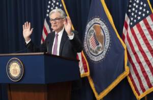 Washington, conferenza stampa del presidente della Federal Reserve Jerome Powell
