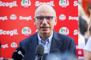 Enrico Letta all'apertura della Festa dell'Unità di Milano