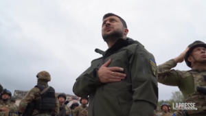 Zelensky in Izyum, liberated by Russians