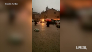 Alluvione Marche, fiumi di fango nelle strade