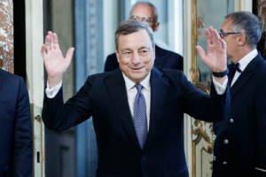 Palazzo Chigi - Il Presidente del Consiglio Mario Draghi riceve la nazionale di volley Campione del Mondo