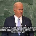 Onu, Biden: “Russia vuole togliere a Ucraina diritto di esistere”