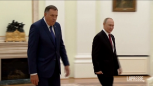 Russia, Putin riceve a Mosca il leader serbo bosniaco Dodik