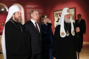 Mosca, Putin e il patriarca della Chiesa ortodossa russa Kirill visitano la Galleria statale Tretyakov